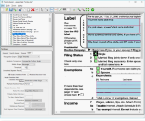 FormAssist window with OMR tab open and an OMR field highlighted