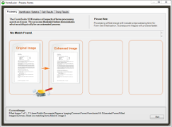 Process Forms window with an image that did not match any of the templates