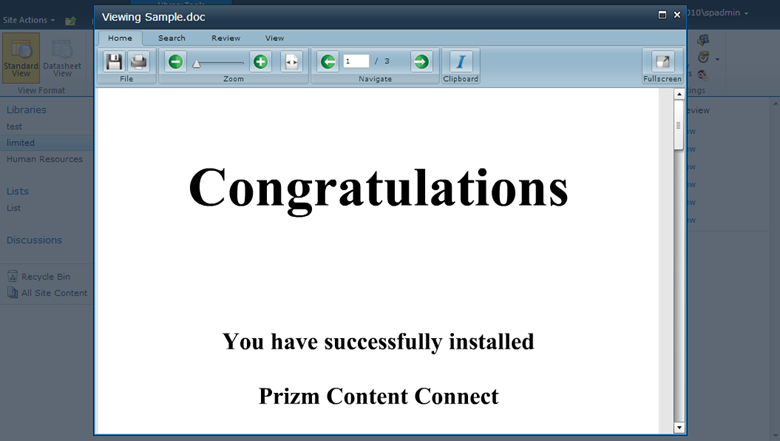 Document Preview in Browser