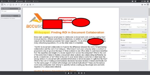 Example of annotation layers that have been merged and include comments and replies